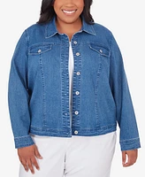 Alfred Dunner Plus Classic Fit Denim Jacket