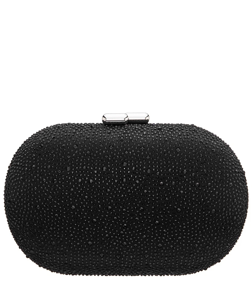 Nina Allover crystal oval minaudiere