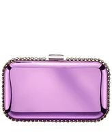 Nina Metallic Minaudiere with Cystal Adorned Edge
