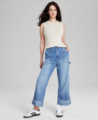 And Now This Women's Slouchy Cropped Cuff Jeans, Created for Macy's