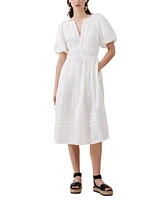 French Connection Women's Alora Puff-Sleeve Midi Dress