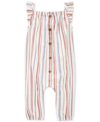 Carter's Baby Girls Striped Cotton Jumpsuit