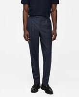 Mango Men's Pleat Detail Wool Pants