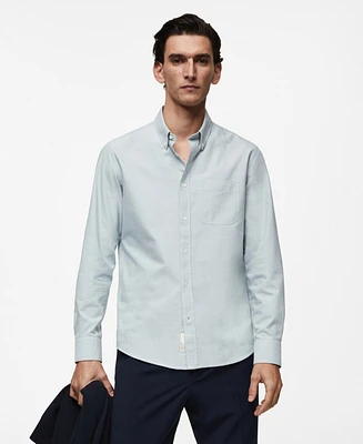 Mango Men's Regular Fit Oxford Cotton Shirt