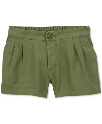 Carter's Toddler Girls Pleated Twill Shorts