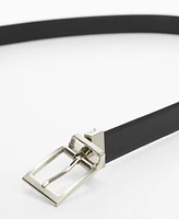 Mango Men's Saffiano Leather Belt