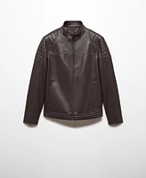 Mango Men's Nappa Leather-Effect Jacket