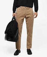 Mango Men's Corduroy Slim-Fit Drawstring Pants