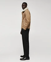 Mango Men's Shearling-Lined Jacket