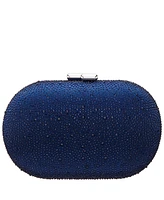 Nina Allover crystal oval minaudiere