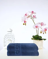 Ozan Premium Home Milos Greek Key Design Collection 100% Turkish Cotton Bath Towel, 27" x 54"