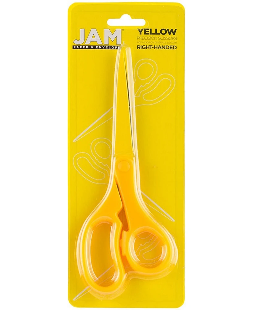 Jam Paper Multi-Purpose Precision Scissors - 8" - Ergonomic Handle Stainless Steel Blades - Sold Individually