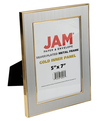 Jam Paper Silver Plated Metal Picture Frame - 5 x 7 - Sold Individually