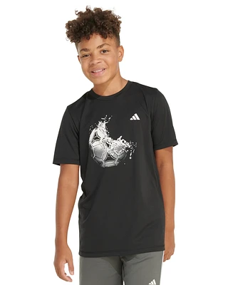 adidas Big Boys Aeroready Short-Sleeve Sport Logo Graphic T-Shirt
