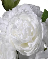 National Tree Company 12 White Peonies Bundle