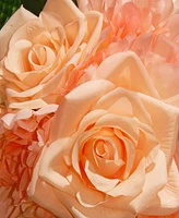 National Tree Company 12.2 Peach Rose and Peony Bundle