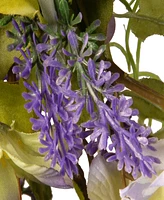 National Tree Company 72 Purple Flower Garland