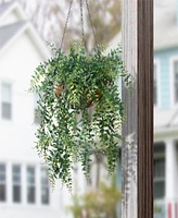 National Tree Company 21 Fern Leaves Hanging Basket