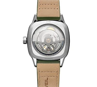 Raymond Weil Men's Swiss Automatic Freelancer Green Leather Strap Watch 40mm