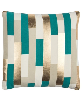 Rachel Kate Striped Polyester Filled Decorative Pillow, 20" x 20"