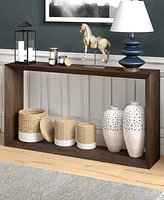Hudson & Canal Osmond 55" Wide Rectangular Console Table in Alder
