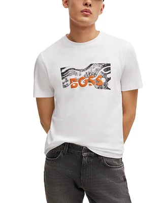 Boss by Hugo Men's Logo Artwork Regular-Fit T-Shirt