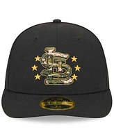 New Era Men's Black St. Louis Cardinals 2024 Armed Forces Day Low Profile 59FIFTY Fitted Hat