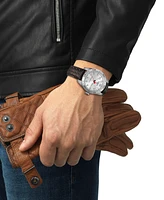 Tissot Men's Swiss Automatic Prs 516 Brown Perforated Leather Strap Watch 42mm