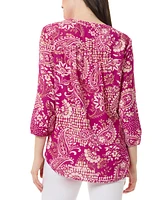 Jones New York Women's Paisley 3/4-Sleeve Blouse