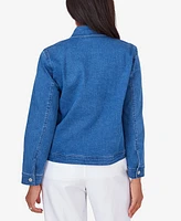 Alfred Dunner Petite Classic Fit Denim Jacket