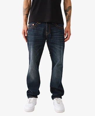 True Religion Men's Ricky No Flap Big T Painted Horseshoe Straight Jean
