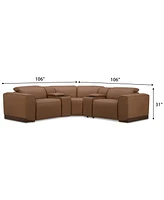 Lovro 5-Pc. Leather Sofa with 2 Power Motion Chairs & Consoles, Created for Macy's