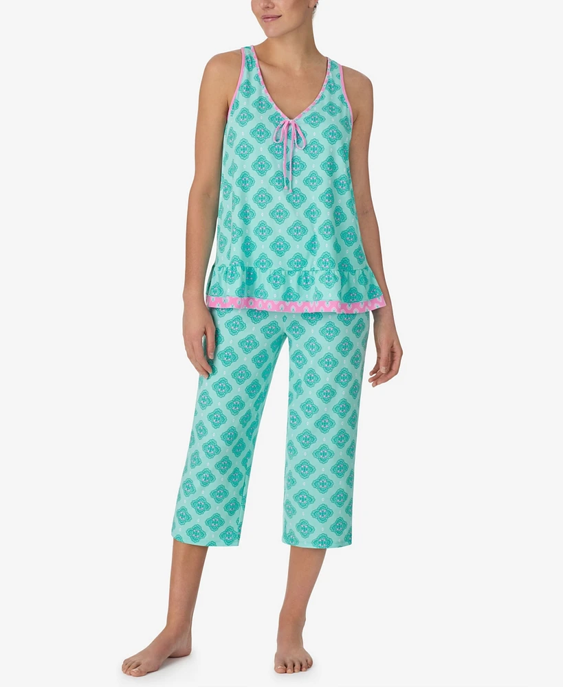 Ellen Tracy Women's Sleeveless Cropped Pj Set