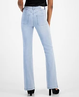 Dollhouse Juniors' High-Rise Patch-Pocket Flare-Hem Jeans