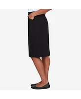 Alfred Dunner Petite Classic Stretch Knee Length Skirt