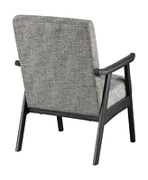 Office Star Weldon Armchair in Graphite Fabric with Black Finished Frame