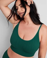 State of Day Women's Seamless Cable-Knit Bralette, Created for Macy's