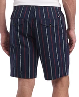 Tommy Hilfiger Men's Brooklyn Straight Fit Foulard Striped 9" Shorts