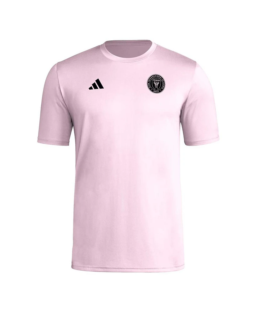 Adidas Men's Lionel Messi Pink Inter Miami Cf Pregame T-Shirt