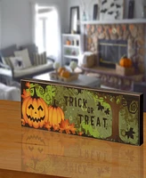 National Tree Company 4" Trick or Treat Hanging Wall Decoration, Halloween Collection