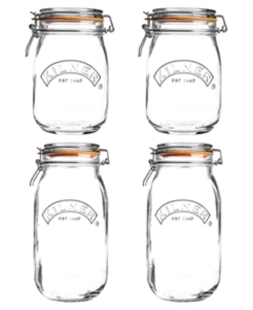 Kilner Set of Round Clip Top Jars