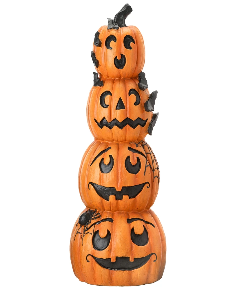 National Tree Company 39" Stacked Smiling Jack-o-Lanterns Decoration, Halloween Collection