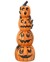 National Tree Company 39" Stacked Smiling Jack-o-Lanterns Decoration, Halloween Collection