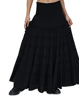 Frye Women's Smocked-Waist Tiered Maxi Skirt