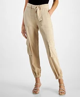 Guess Women's Katrin High Rise Belted Cargo Pants