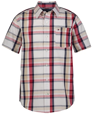 Tommy Hilfiger Little Boys Global Plaid Button-Down Shirt