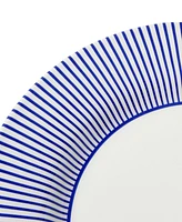 Spode Blue Italian Steccato Dinner Plates, Set of 4