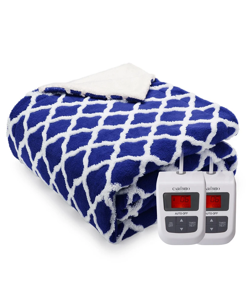 Caromio King Tufted Electric Heated Blanket with Dual Control, 100" x 90"