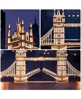 Flash Popup Diy 3D Wooden Puzzle with Led Lights - Tower Bridge - 113pcs