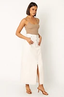 Women's Rana Denim Midi Skirt - White